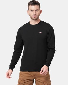 solid regular fit crew neck t-shirt