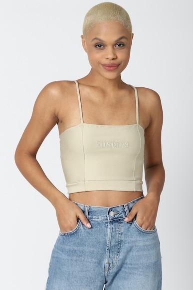 solid regular fit cropped camisole tops