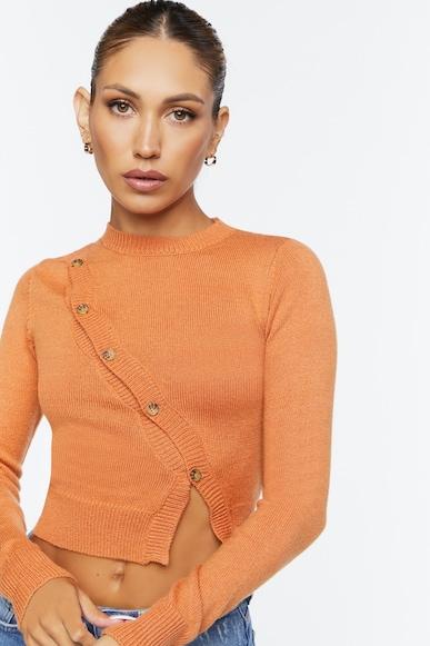solid regular fit cropped sweaters