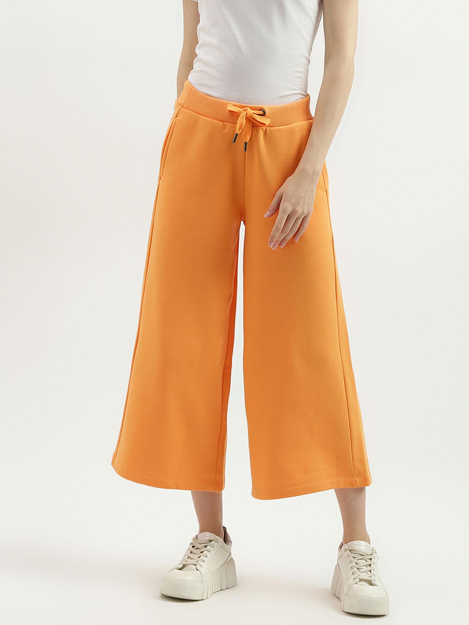 solid regular fit culottes