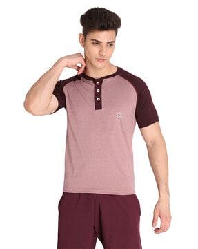 solid regular fit henley t-shirt