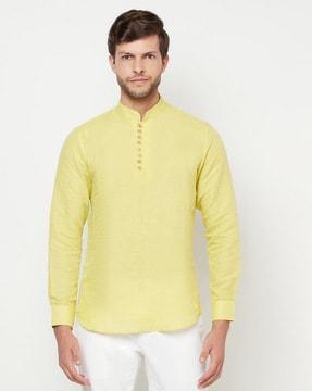 solid regular fit kurta