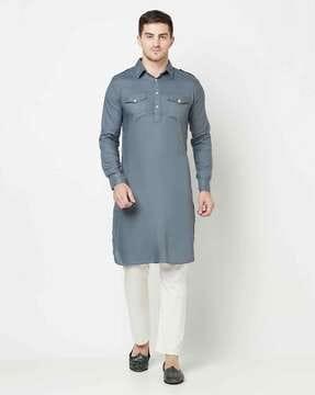 solid regular fit kurta