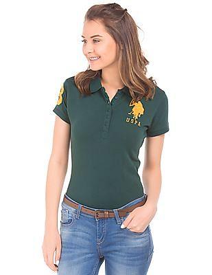 solid regular fit polo shirt