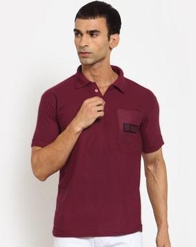 solid regular fit polo t-shirt