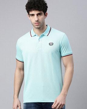 solid regular fit polo t-shirt