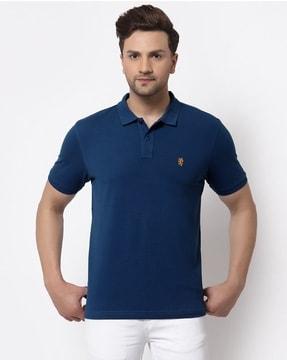 solid regular fit polo t-shirt