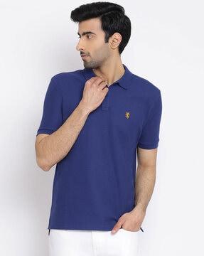 solid regular fit polo t-shirt