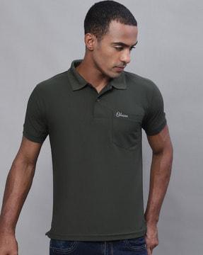 solid regular fit polo t-shirt