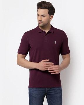 solid regular fit polo t-shirt