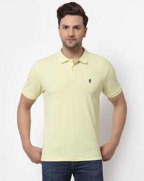 solid regular fit polo t-shirt