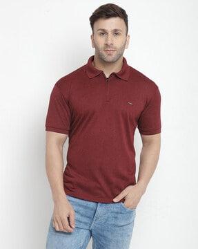 solid regular fit polo t-shirt