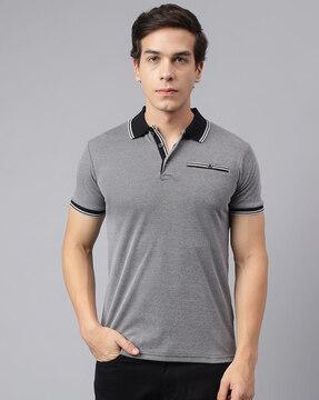 solid regular fit polo t-shirt