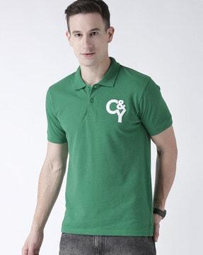 solid regular fit polo t-shirt