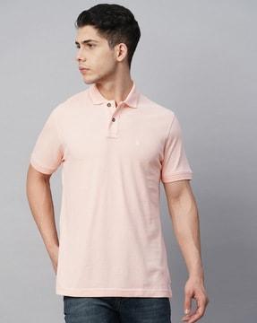 solid regular fit polo t-shirt