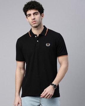 solid regular fit polo t-shirt