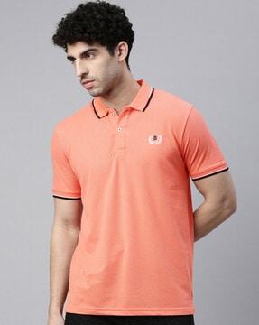 solid regular fit polo t-shirt