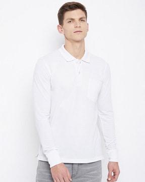 solid regular fit polo t-shirt