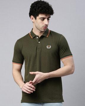 solid regular fit polo t-shirt