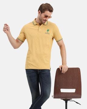 solid regular fit polo t-shirt