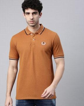 solid regular fit polo t-shirt