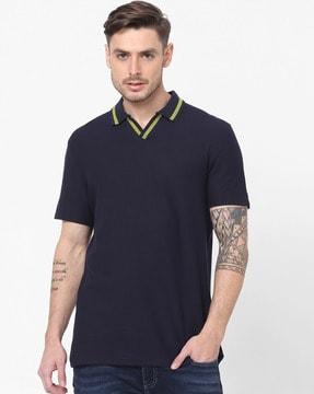 solid regular fit polo t-shirt