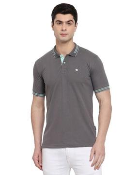 solid regular fit polo t-shirt