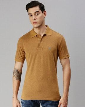 solid regular fit polo t-shirt