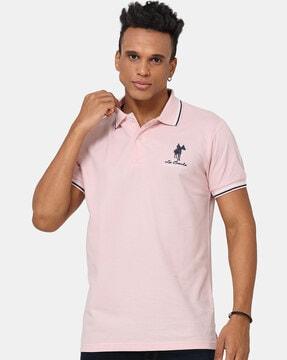 solid regular fit polo t-shirt