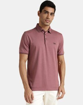 solid regular fit polo t-shirt