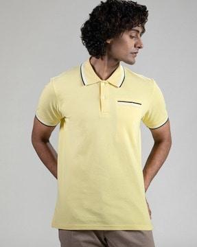 solid regular fit polo t-shirt