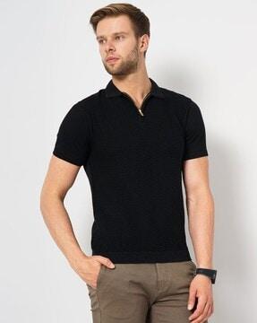 solid regular fit polo t-shirt