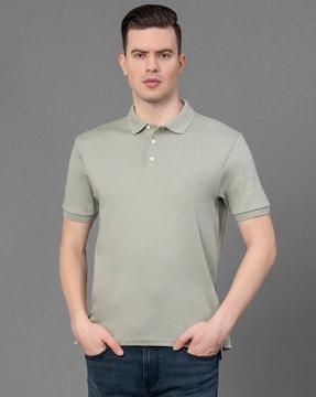 solid regular fit polo t-shirt