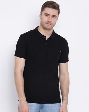 solid regular fit polo t-shirt