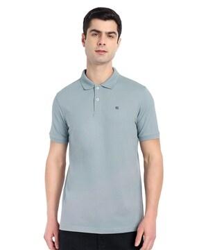 solid regular fit polo t-shirt