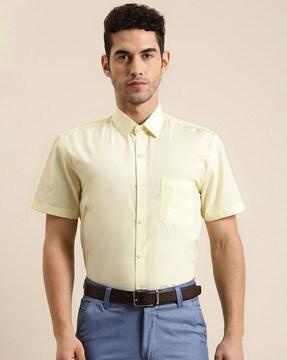 solid regular fit shirt