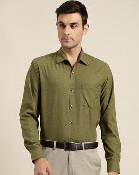 solid regular fit shirt