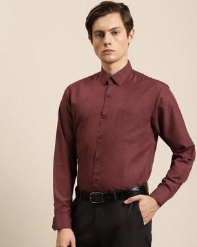 solid regular fit shirt