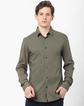 solid regular fit shirt