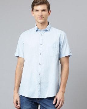 solid regular fit shirt