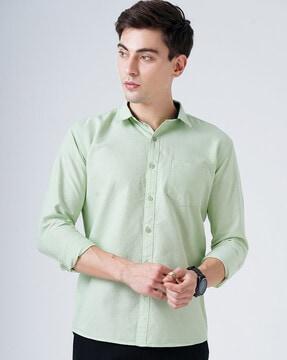 solid regular fit shirt