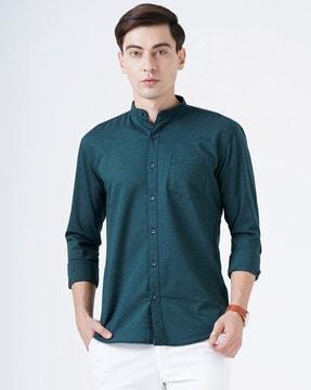 solid regular fit shirt