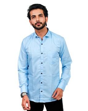 solid regular fit shirt