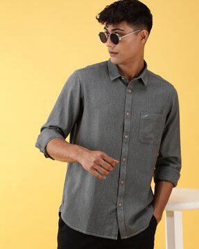 solid regular fit shirt