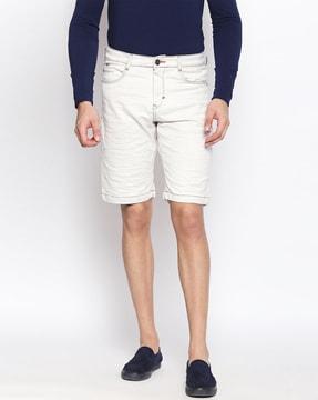 solid regular fit shorts