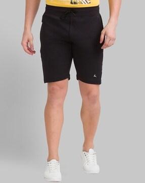 solid regular fit shorts