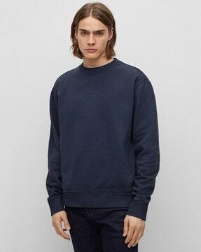 solid regular fit sweatshirt