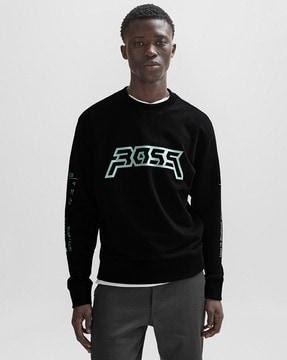 solid regular fit sweatshirt