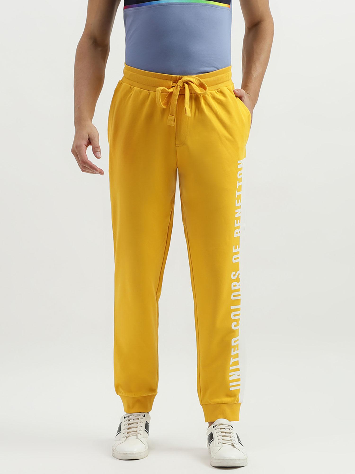 solid regular fit trousers
