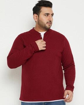 solid regular fit v-neck t-shirt